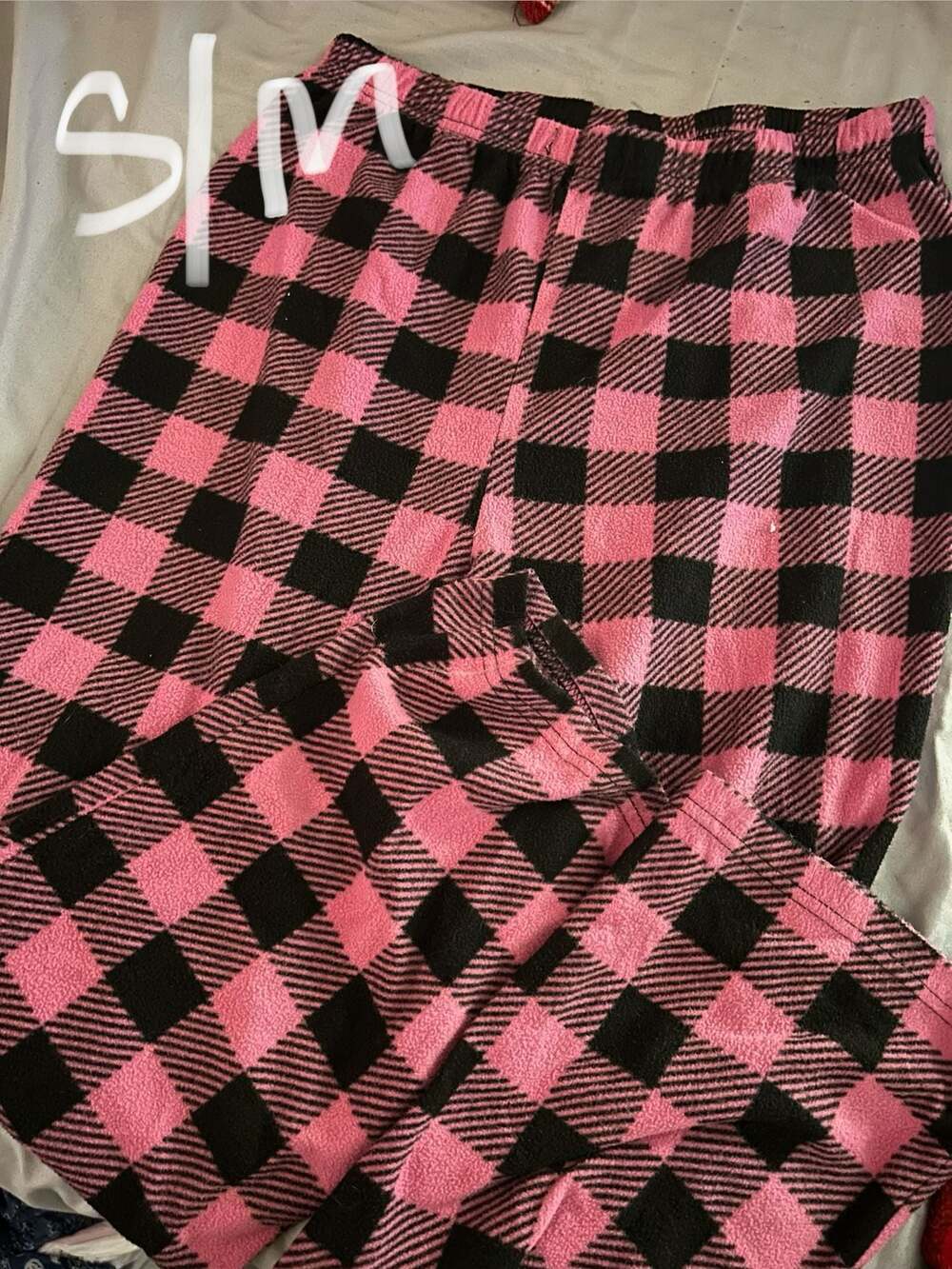 Always Cozy Pink and Black Buffalo Plaid Plush Pajama Pants